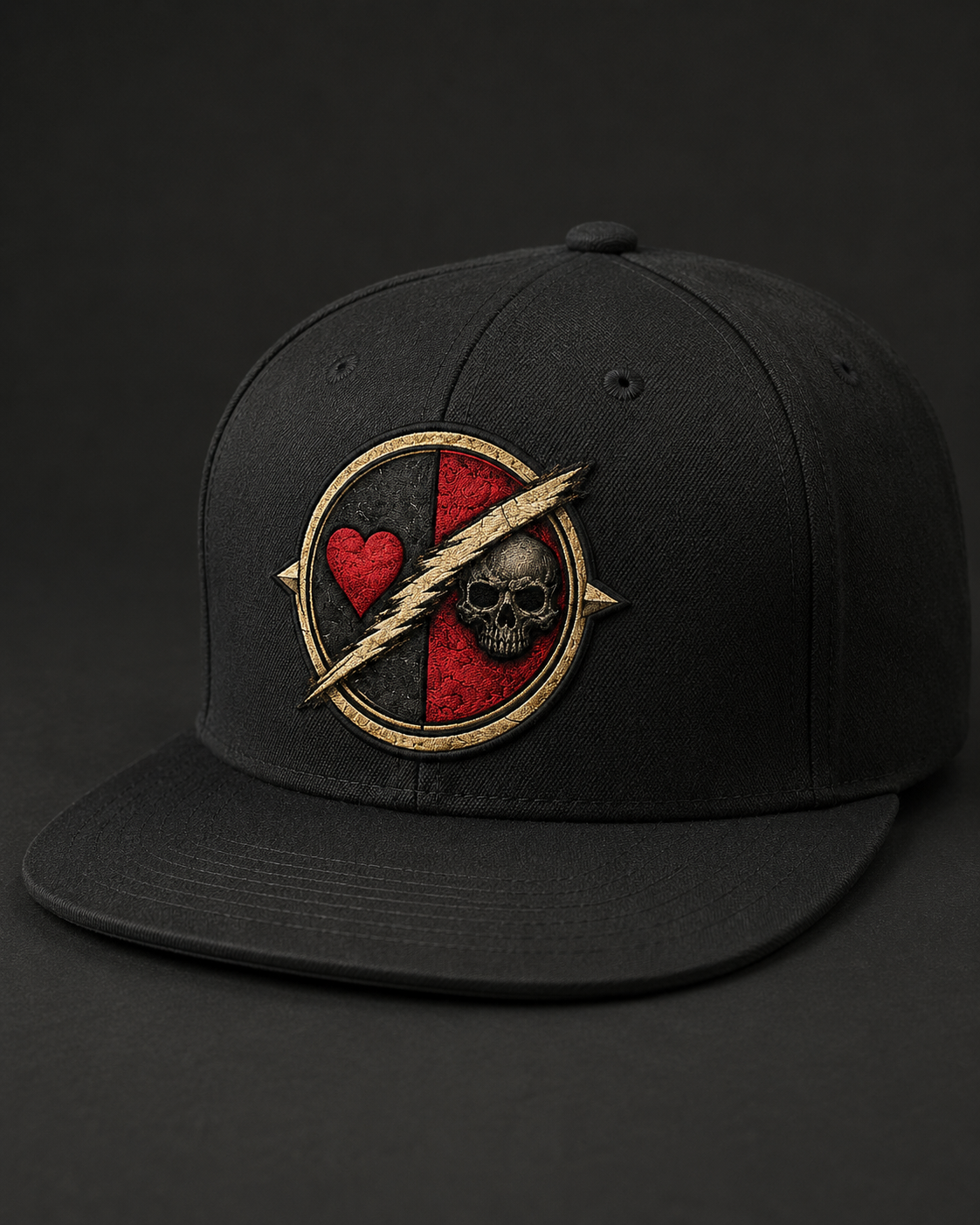 Not Half Bad black snapback with embroidered patch