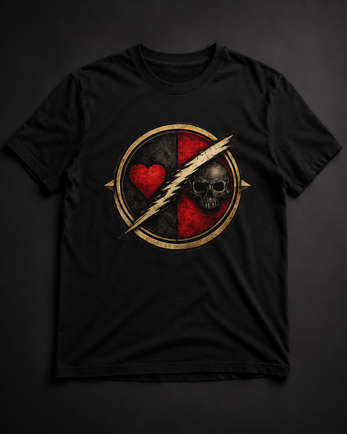 Not Half Bad black t-shirt with front logo print
